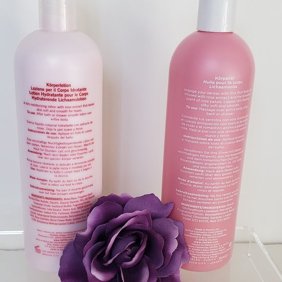 JAFRA Bath & Body 2 Pack Jafra Royal Rose Lotion Oil Bonus Size